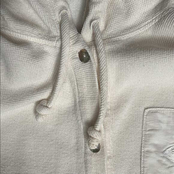 Johnny Was Ivory Textured Hoodie, Size Medium - Picture 2 of 14